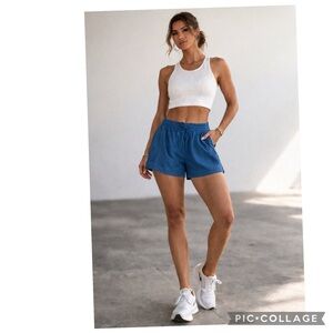 NEW PINSPARK ATHLETIC GYM SHORTS RUNNING DRAWSTRING QUICK DRY ZIP POCKETS